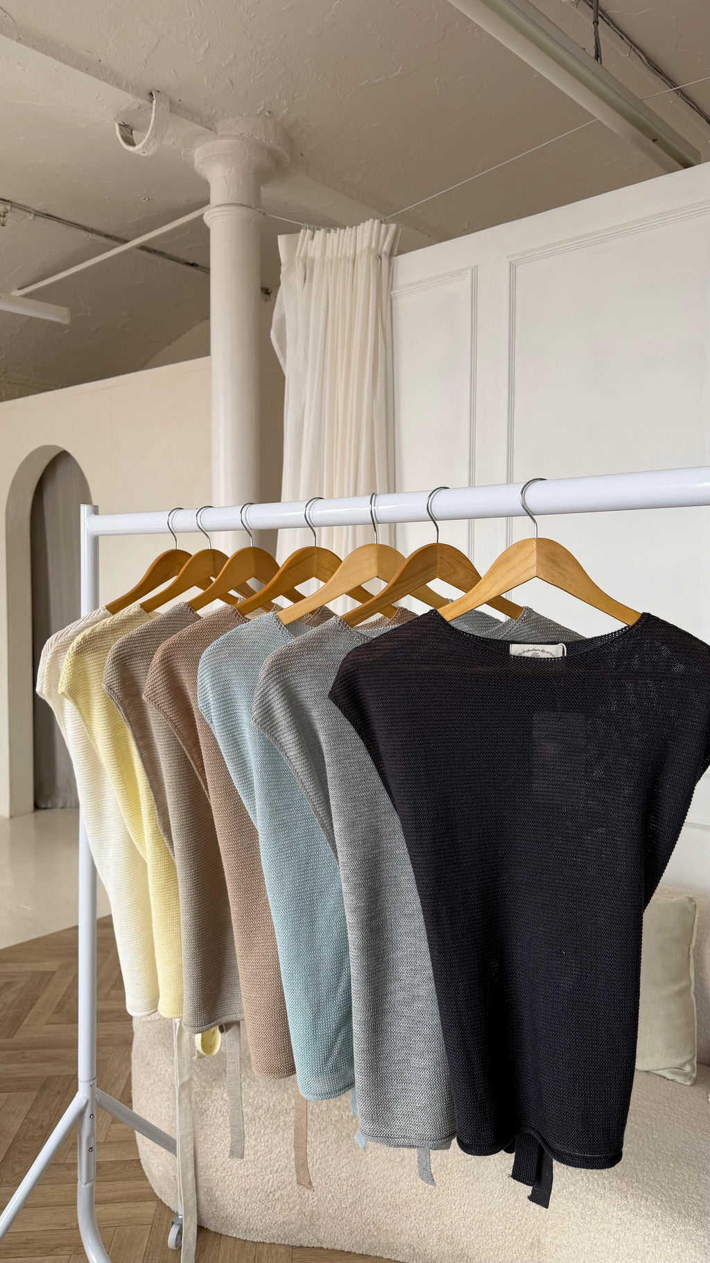 Belted Sleeveless Soft Knit Top