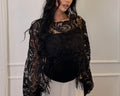Boho Openwork Asymmetrical Shawl / Layering Topper