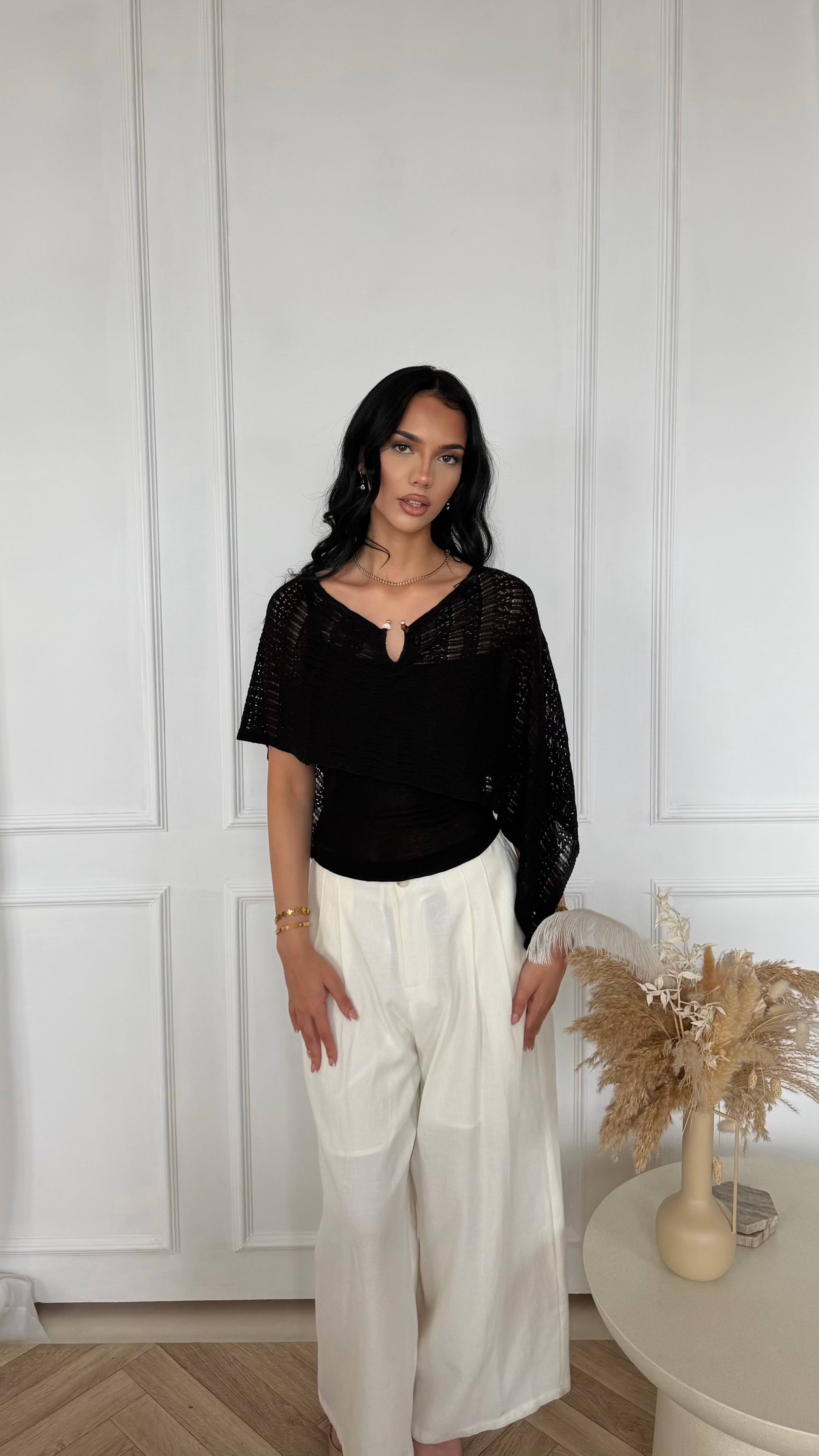 PRE- ORDER Jewelled Neck Knit Overlay Two Piece Set